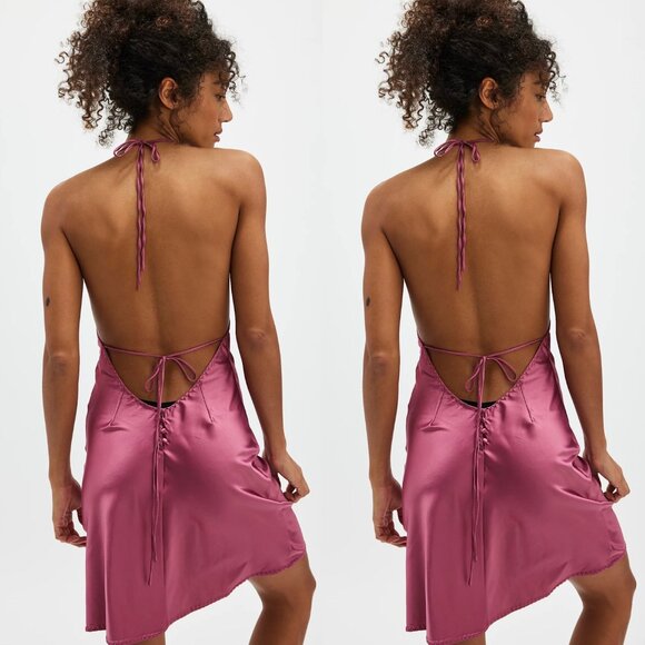 Free People Friday Fever Mini Slip in Sweetheart Pink Rose Small NWT - Picture 1 of 7